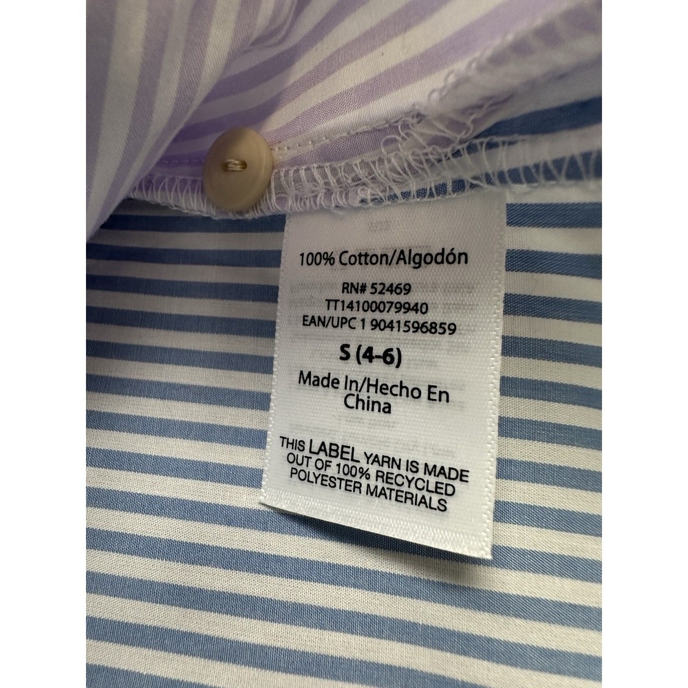 Time & Tru Button Up Long Sleeve Shirt Women's Size S (4-6) Multicolor NWT - Picture 8 of 10